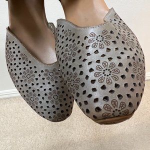 RIEKER Leather Slingback Cut Out Sandals Size 40 / 9